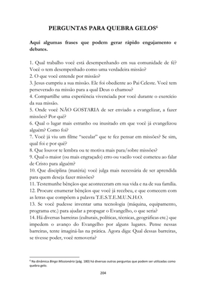 ALMANAQUE DO MOBILIZADOR MISSIONÁRIO – Mais de 1.000 páginas de recursos para ampliar a consciência missionária de sua igreja, grupo e família. — page 204