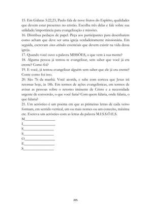 ALMANAQUE DO MOBILIZADOR MISSIONÁRIO – Mais de 1.000 páginas de recursos para ampliar a consciência missionária de sua igreja, grupo e família. — page 205
