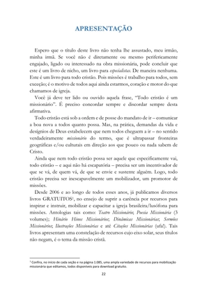 ALMANAQUE DO MOBILIZADOR MISSIONÁRIO – Mais de 1.000 páginas de recursos para ampliar a consciência missionária de sua igreja, grupo e família. — page 22