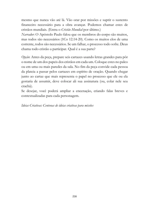 ALMANAQUE DO MOBILIZADOR MISSIONÁRIO – Mais de 1.000 páginas de recursos para ampliar a consciência missionária de sua igreja, grupo e família. — page 216