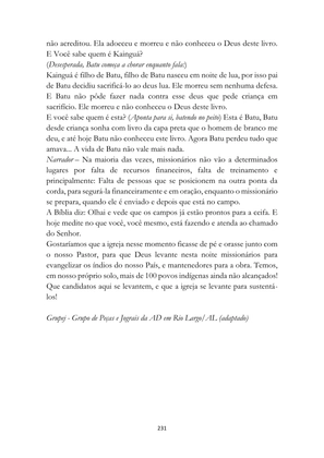 ALMANAQUE DO MOBILIZADOR MISSIONÁRIO – Mais de 1.000 páginas de recursos para ampliar a consciência missionária de sua igreja, grupo e família. — page 231