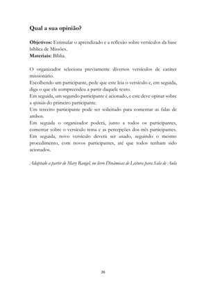 ALMANAQUE DO MOBILIZADOR MISSIONÁRIO – Mais de 1.000 páginas de recursos para ampliar a consciência missionária de sua igreja, grupo e família. — page 26