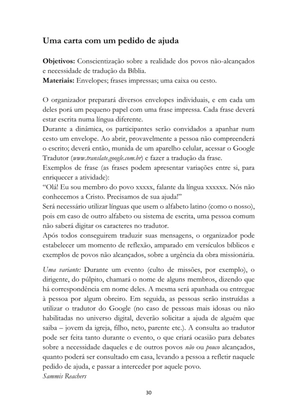 ALMANAQUE DO MOBILIZADOR MISSIONÁRIO – Mais de 1.000 páginas de recursos para ampliar a consciência missionária de sua igreja, grupo e família. — page 30