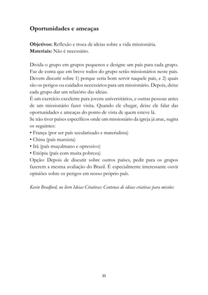 ALMANAQUE DO MOBILIZADOR MISSIONÁRIO – Mais de 1.000 páginas de recursos para ampliar a consciência missionária de sua igreja, grupo e família. — page 35