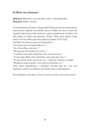 ALMANAQUE DO MOBILIZADOR MISSIONÁRIO – Mais de 1.000 páginas de recursos para ampliar a consciência missionária de sua igreja, grupo e família. — page 36