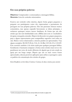 ALMANAQUE DO MOBILIZADOR MISSIONÁRIO – Mais de 1.000 páginas de recursos para ampliar a consciência missionária de sua igreja, grupo e família. — page 40