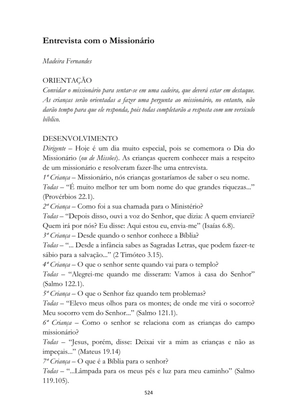 ALMANAQUE DO MOBILIZADOR MISSIONÁRIO – Mais de 1.000 páginas de recursos para ampliar a consciência missionária de sua igreja, grupo e família. — page 524