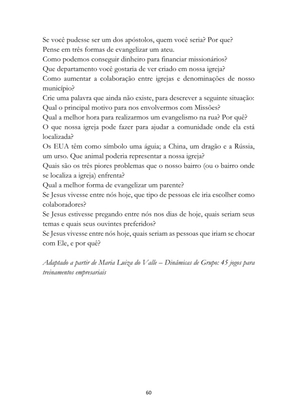 ALMANAQUE DO MOBILIZADOR MISSIONÁRIO – Mais de 1.000 páginas de recursos para ampliar a consciência missionária de sua igreja, grupo e família. — page 60