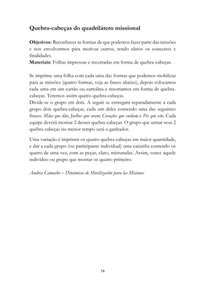 ALMANAQUE DO MOBILIZADOR MISSIONÁRIO – Mais de 1.000 páginas de recursos para ampliar a consciência missionária de sua igreja, grupo e família. — page 74