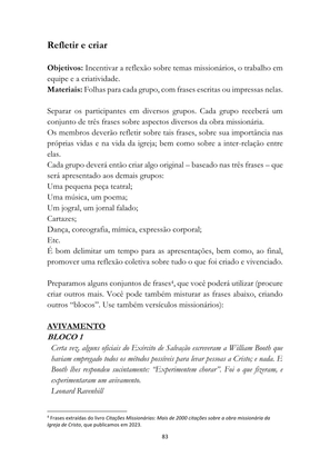 ALMANAQUE DO MOBILIZADOR MISSIONÁRIO – Mais de 1.000 páginas de recursos para ampliar a consciência missionária de sua igreja, grupo e família. — page 83