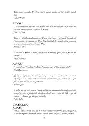 ALMANAQUE DO MOBILIZADOR MISSIONÁRIO – Mais de 1.000 páginas de recursos para ampliar a consciência missionária de sua igreja, grupo e família. — page 85