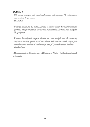 ALMANAQUE DO MOBILIZADOR MISSIONÁRIO – Mais de 1.000 páginas de recursos para ampliar a consciência missionária de sua igreja, grupo e família. — page 97