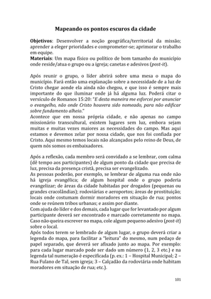 Dinâmicas Missionárias - Dinâmicas e quebra-gelos para promover a visão missionária em sua igreja, grupo e família — page 101