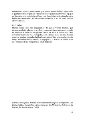 Dinâmicas Missionárias - Dinâmicas e quebra-gelos para promover a visão missionária em sua igreja, grupo e família — page 110