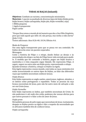 Dinâmicas Missionárias - Dinâmicas e quebra-gelos para promover a visão missionária em sua igreja, grupo e família — page 116