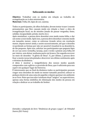 Dinâmicas Missionárias - Dinâmicas e quebra-gelos para promover a visão missionária em sua igreja, grupo e família — page 14