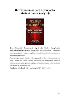 Dinâmicas Missionárias - Dinâmicas e quebra-gelos para promover a visão missionária em sua igreja, grupo e família — page 137