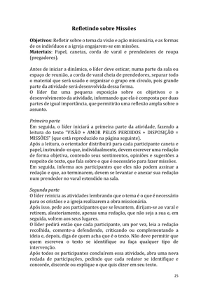 Dinâmicas Missionárias - Dinâmicas e quebra-gelos para promover a visão missionária em sua igreja, grupo e família — page 25