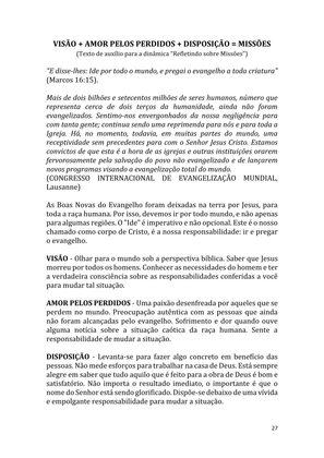 Dinâmicas Missionárias - Dinâmicas e quebra-gelos para promover a visão missionária em sua igreja, grupo e família — page 27