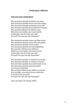 Dinâmicas Missionárias - Dinâmicas e quebra-gelos para promover a visão missionária em sua igreja, grupo e família — page 33