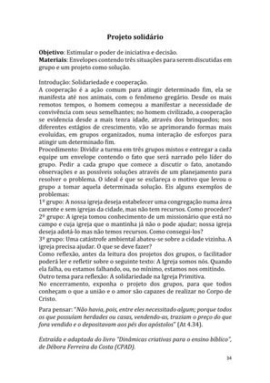 Dinâmicas Missionárias - Dinâmicas e quebra-gelos para promover a visão missionária em sua igreja, grupo e família — page 34