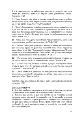 Dinâmicas Missionárias - Dinâmicas e quebra-gelos para promover a visão missionária em sua igreja, grupo e família — page 43