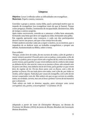 Dinâmicas Missionárias - Dinâmicas e quebra-gelos para promover a visão missionária em sua igreja, grupo e família — page 54