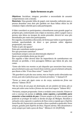 Dinâmicas Missionárias - Dinâmicas e quebra-gelos para promover a visão missionária em sua igreja, grupo e família — page 60