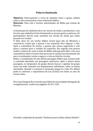 Dinâmicas Missionárias - Dinâmicas e quebra-gelos para promover a visão missionária em sua igreja, grupo e família — page 62