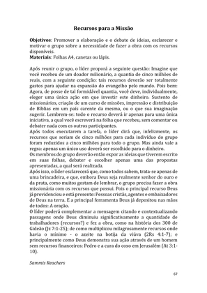 Dinâmicas Missionárias - Dinâmicas e quebra-gelos para promover a visão missionária em sua igreja, grupo e família — page 67