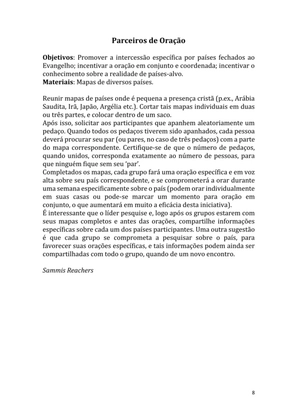 Dinâmicas Missionárias - Dinâmicas e quebra-gelos para promover a visão missionária em sua igreja, grupo e família — page 8