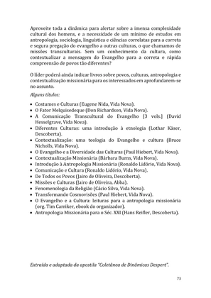 Dinâmicas Missionárias - Dinâmicas e quebra-gelos para promover a visão missionária em sua igreja, grupo e família — page 73