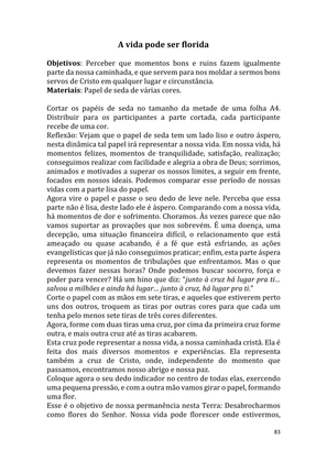 Dinâmicas Missionárias - Dinâmicas e quebra-gelos para promover a visão missionária em sua igreja, grupo e família — page 83