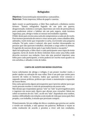 Dinâmicas Missionárias - Dinâmicas e quebra-gelos para promover a visão missionária em sua igreja, grupo e família — page 95