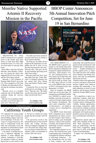 Thursday, May 7, 2026 | Vol 40 No 8 — page 7