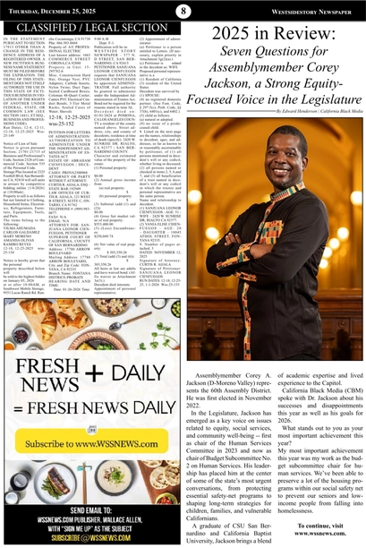 WSSNews Vol. 39 |  No 41 — page 8