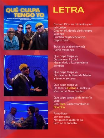 Que Culpa Tengo Yo: Sergio George, Lenny Tavárez, Christian Alicea, Ft. Rafa Pabön — page 12