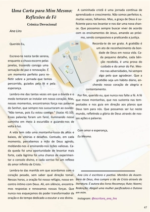 Revista Amplitude n.4 - Revista Cristã de Literatura e Artes — page 47