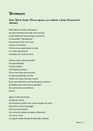 Pequeno Compêndio de Poemas Luminosos - Os Melhores Poemas Motivacionais — page 11