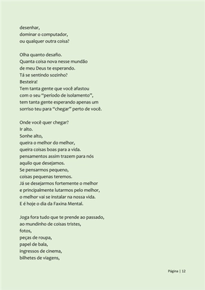 Pequeno Compêndio de Poemas Luminosos - Os Melhores Poemas Motivacionais — page 12