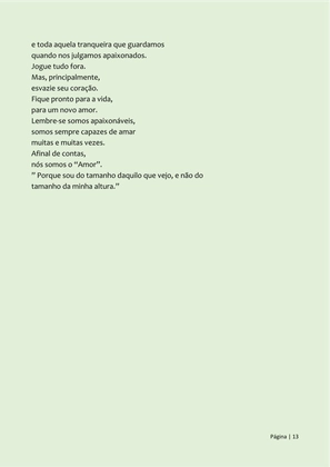Pequeno Compêndio de Poemas Luminosos - Os Melhores Poemas Motivacionais — page 13