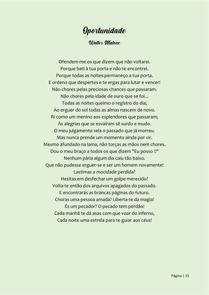 Pequeno Compêndio de Poemas Luminosos - Os Melhores Poemas Motivacionais — page 15