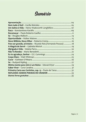 Pequeno Compêndio de Poemas Luminosos - Os Melhores Poemas Motivacionais — page 3