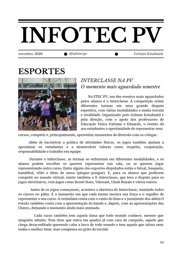 Infotec, setembro 2026 