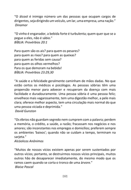 A Cadeia Alcoólica - Frases, poemas e reflexões sobre o alcoolismo — page 12