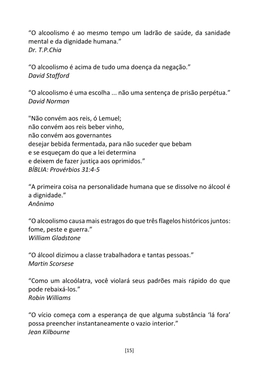 A Cadeia Alcoólica - Frases, poemas e reflexões sobre o alcoolismo — page 15