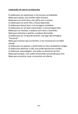 A Cadeia Alcoólica - Frases, poemas e reflexões sobre o alcoolismo — page 22
