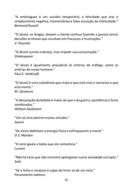 A Cadeia Alcoólica - Frases, poemas e reflexões sobre o alcoolismo — page 9