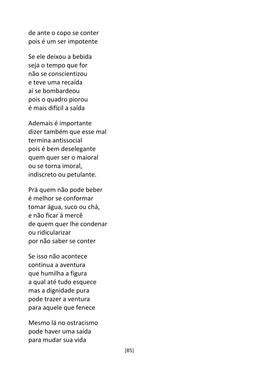 A Cadeia Alcoólica - Frases, poemas e reflexões sobre o alcoolismo — page 85