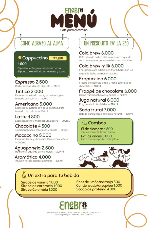 Menú - Enebro café 